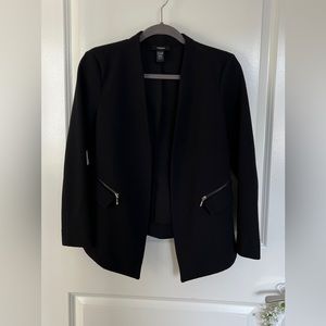 Alfani Crepe Petite Medium Black Blazer